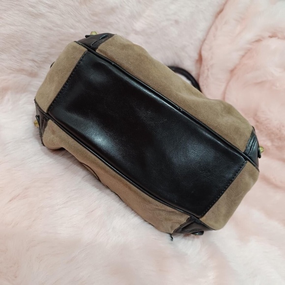 Juicy Couture Bag Purse Vintage Crown Logo Velour Hobo Chain Charm Y2k Bling - Picture 3 of 8